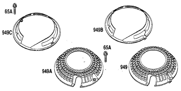 Finger Guard Diagram and Parts List for 122700  Briggs and Stratton Engine